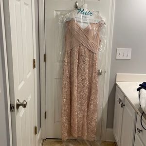 Plus size pink formal dress